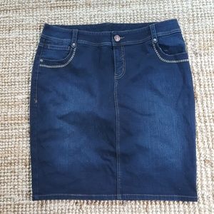 Lane Bryant  16 Jean Denim Pencil Skirt